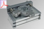 Rotary actuator series R3 with external sock absorbers
